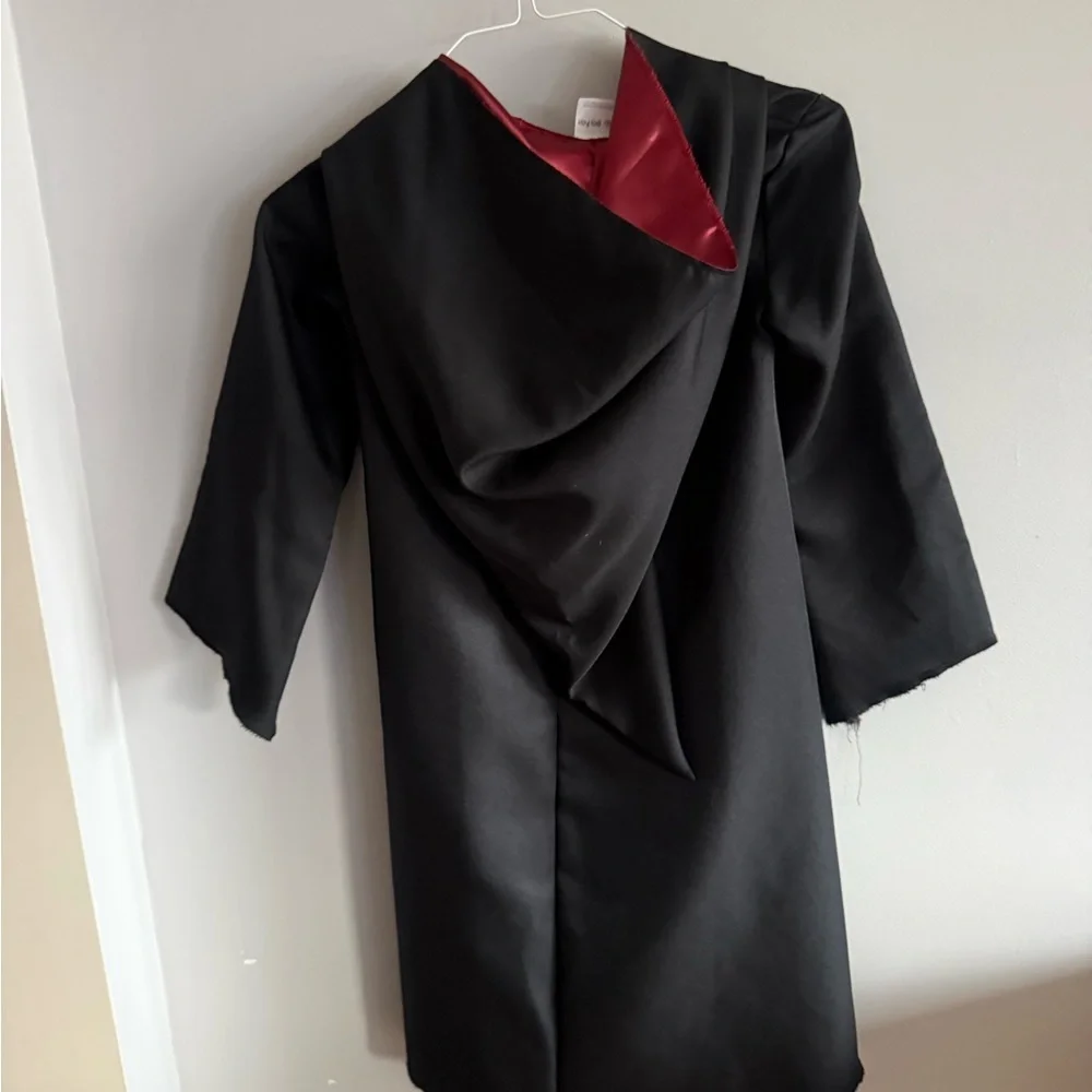 Harry Potter Gryffindor Wizard Robe Kids Costume Black Hooded Cloak Wizarding